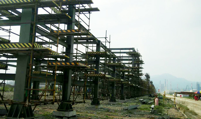 重鋼構件中海油惠煉二期公用工程區--管廊圖幅18南北向鋼結構工程